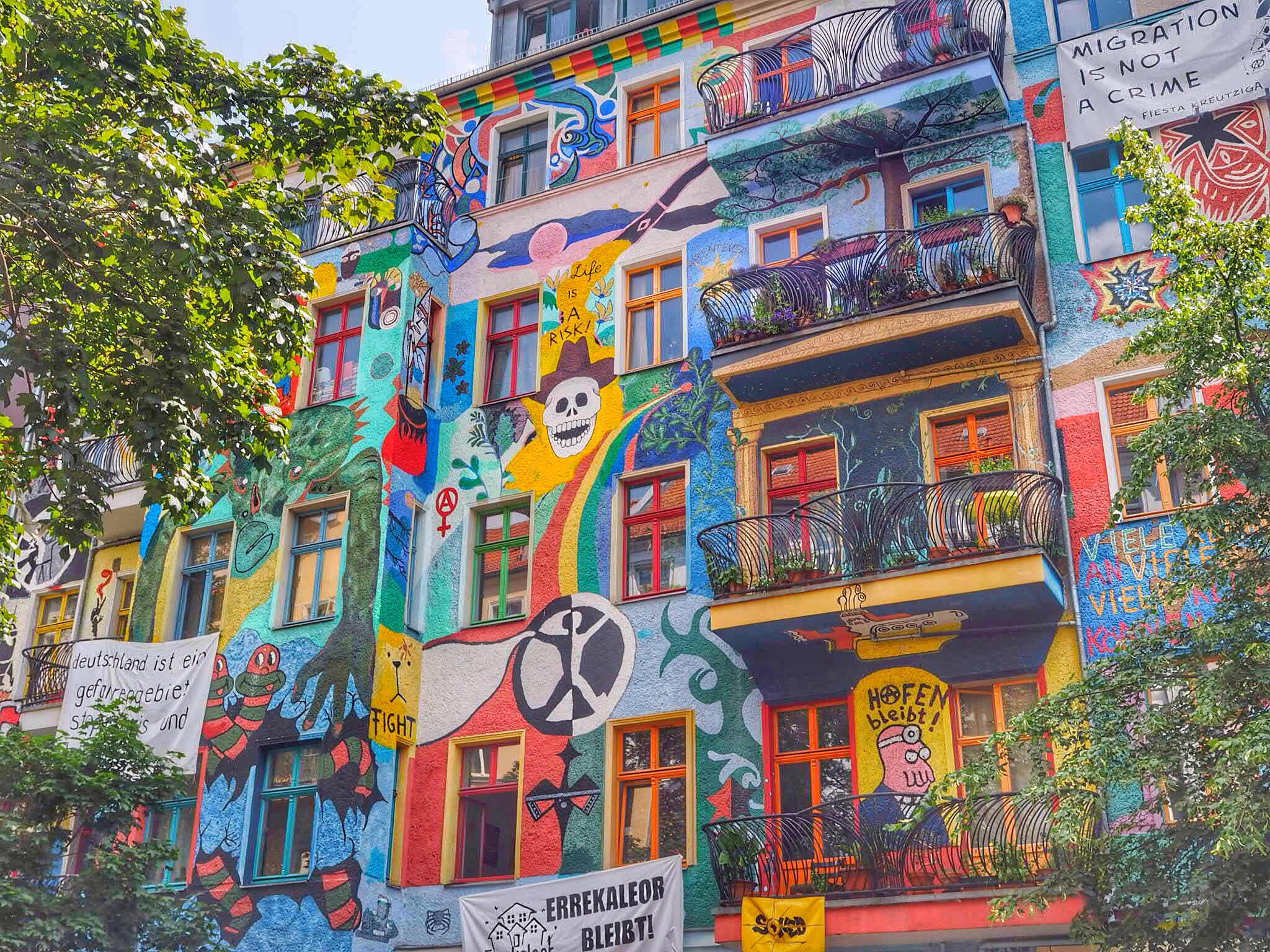 Colourful street art Berlin