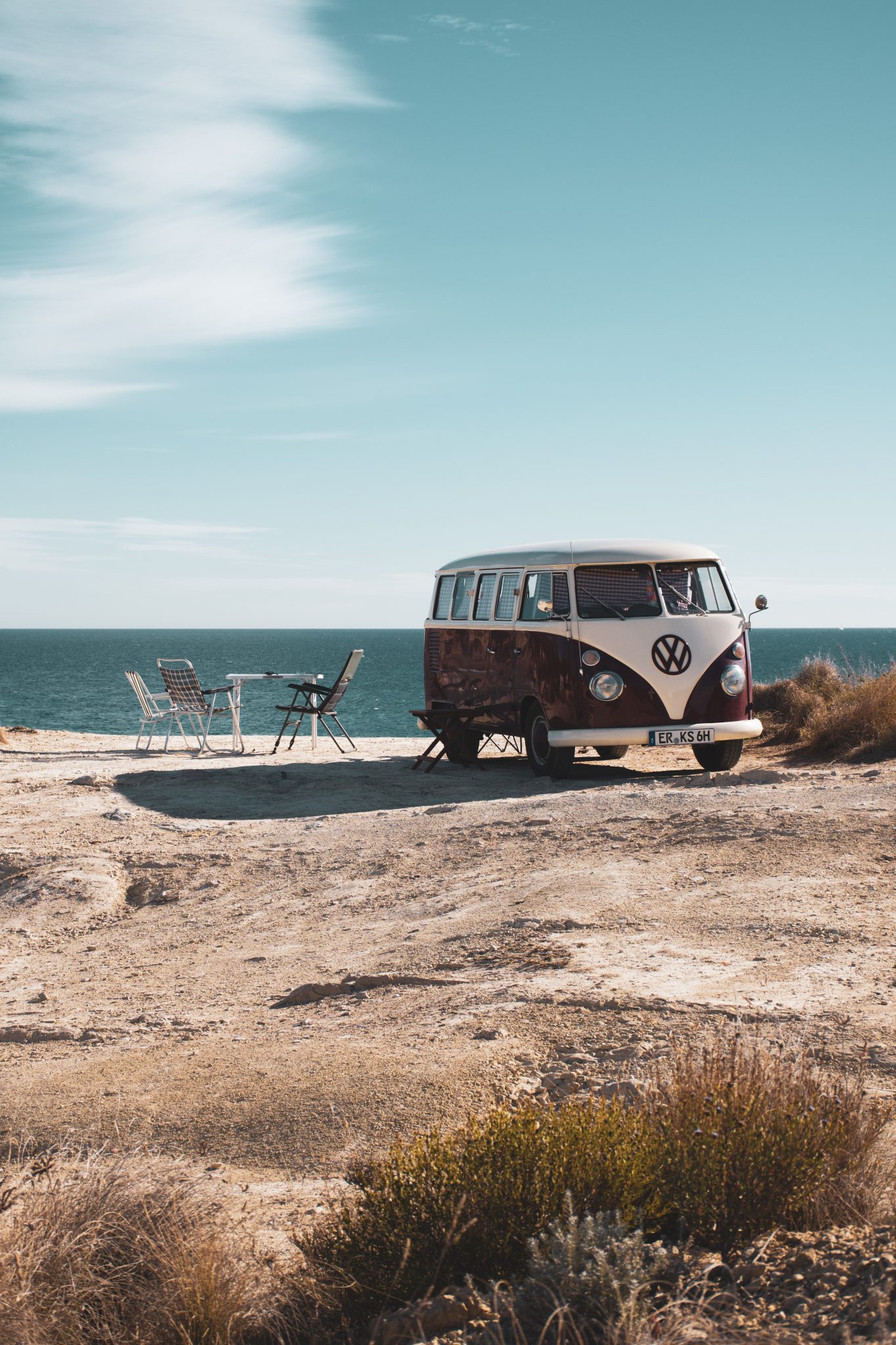 This image has an empty alt attribute; its file name is Volkwagen-campervan-at-the-beach-scaled.jpg